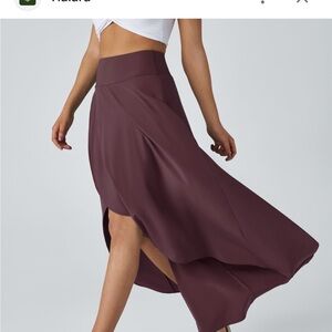 HALARA Asymmetrical High-Waist Skirt in Plum